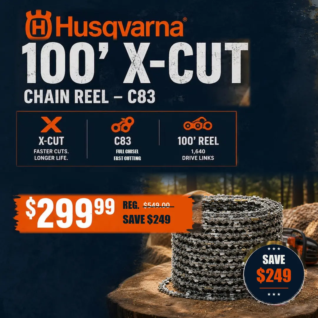 Husqvarna 100' X-Cut Chain Reel